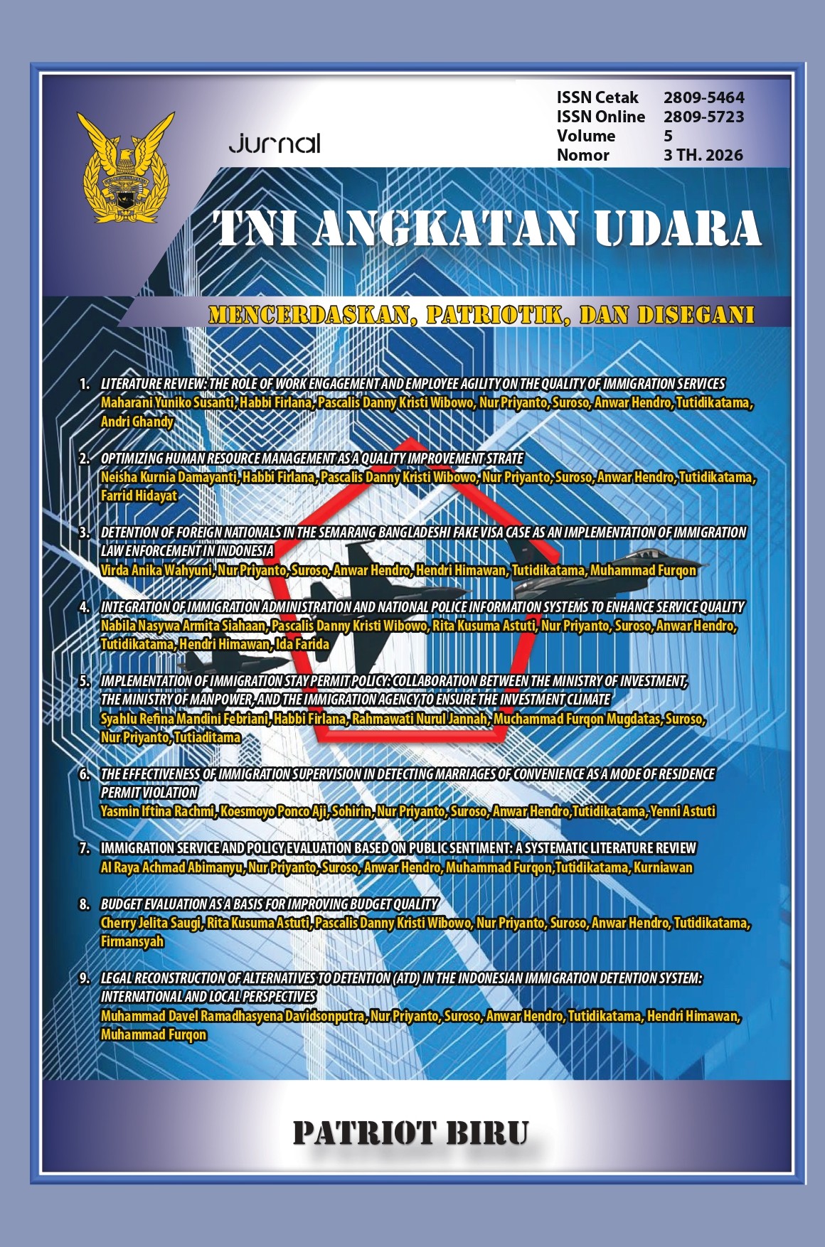 					Lihat Vol 5 No 3 (2026): Jurnal TNI Angkatan Udara Triwulan Ketiga
				